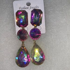 Pageant/Prom AB drop earrings.